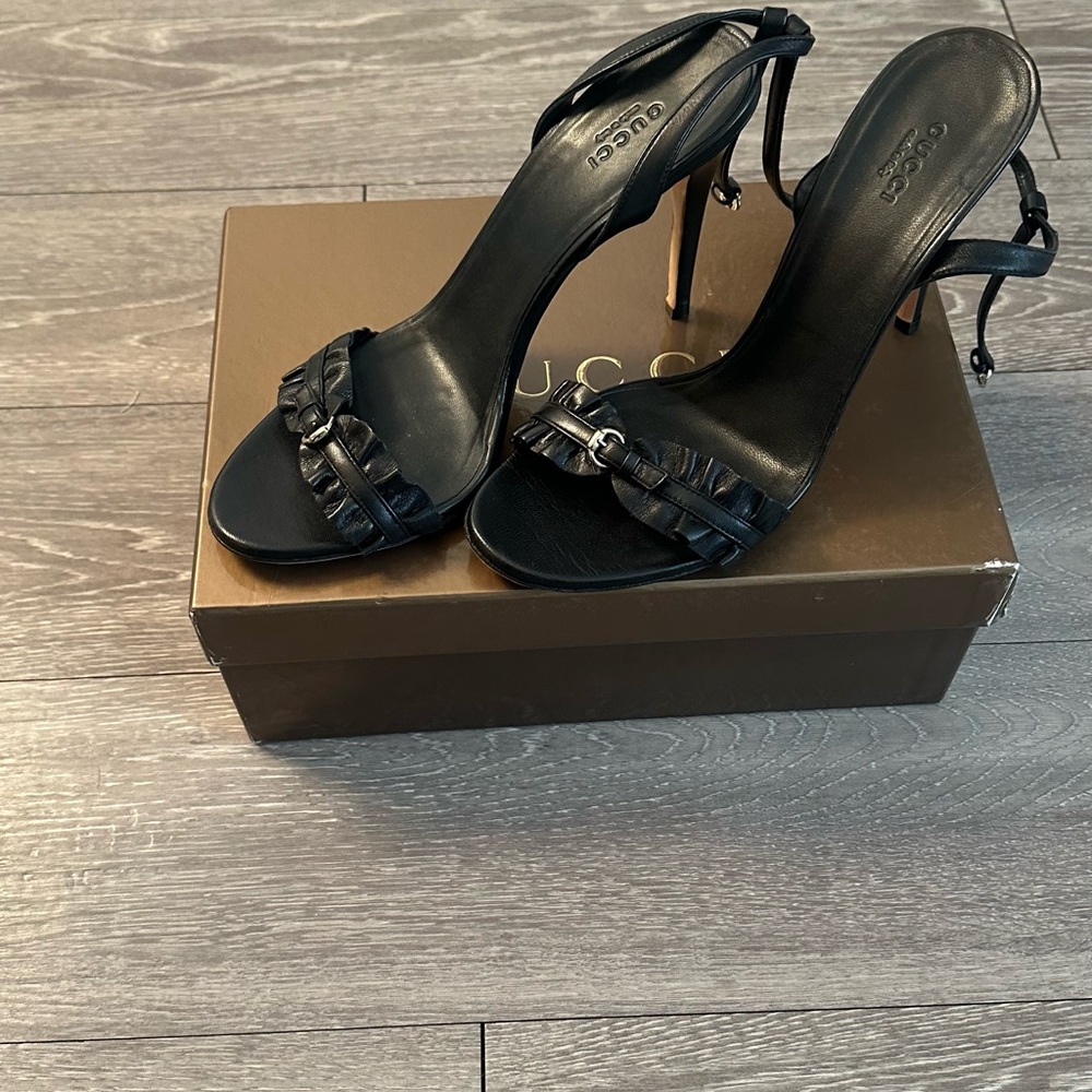 Gucci Black Strappy Heels - Picture 8 of 8